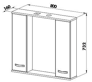 Dulap de baie Martat Olimpia 80cm white
