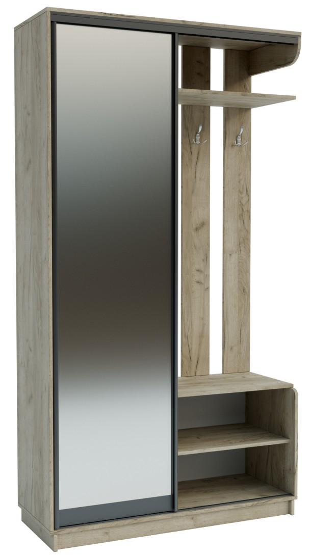 Antreu Confort-NV Alice L (1 oglinda) Stejar Kraft Gri