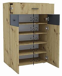 Comoda Confort-NV Urban S Stejar Artisan(Maro)/Chinchilla Gri