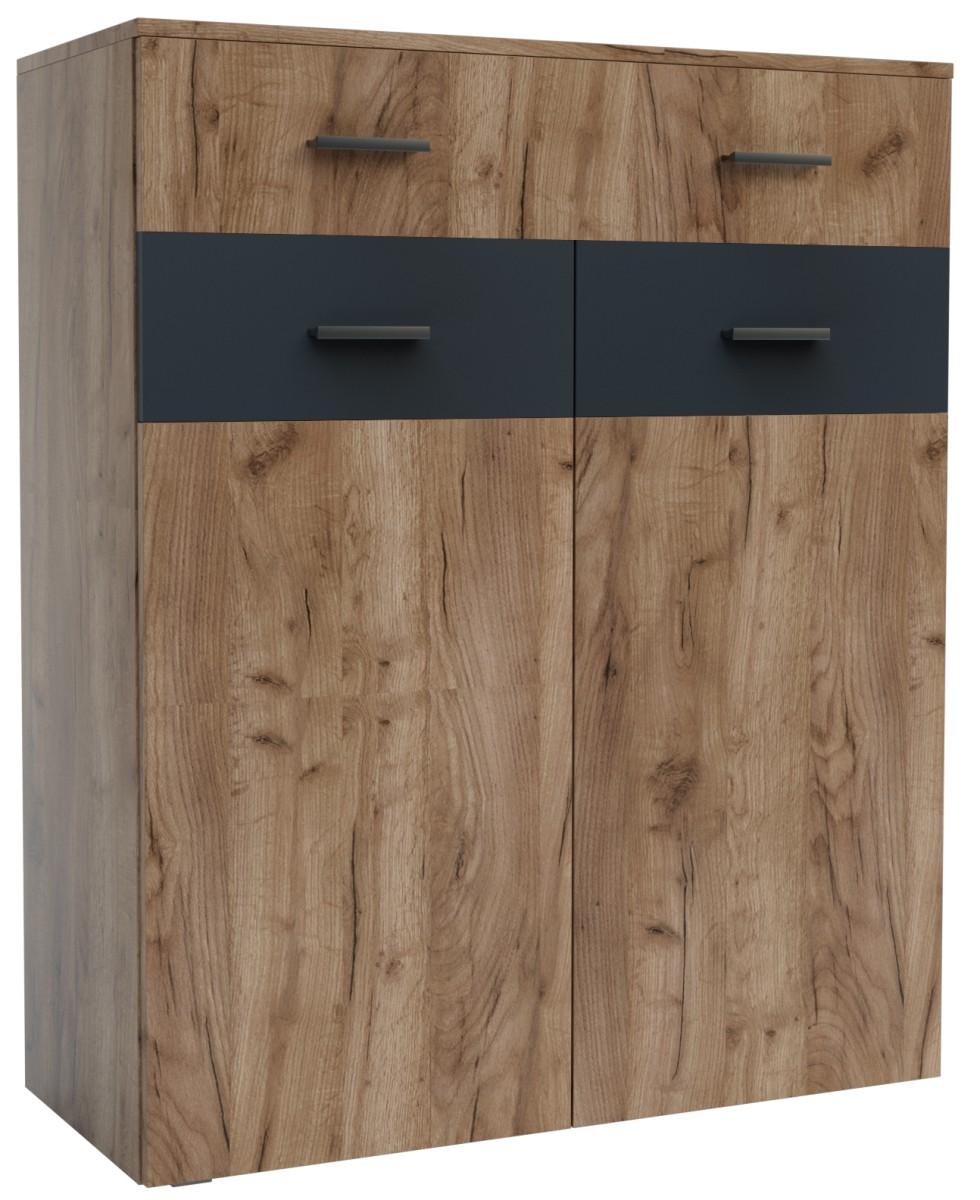 Comoda Confort-NV Urban L Stejar Kraft Tabako(Maro)/Gri Grafit