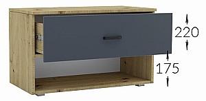 Dulap pentru incaltaminte Confort-NV Urban Stejar Kraft Auriu(Maro)/Satin(Bej)