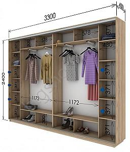 Dulap-cupe Confort-NV 4D Foto imprimare (330x45cm)