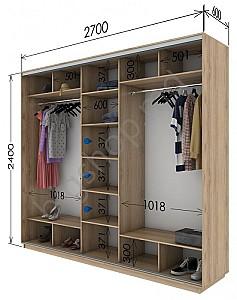 Dulap-cupe Confort-NV 3D Foto imprimare (270x60cm)