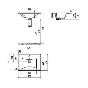 Lavoar baie Creavit Su 45×60 SU060.000
