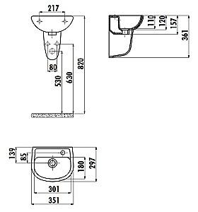 Lavoar baie Creavit TP135.000