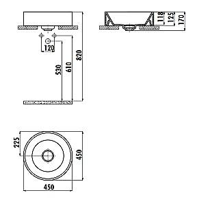 Lavoar baie Creavit Mina 45cm MN146.000