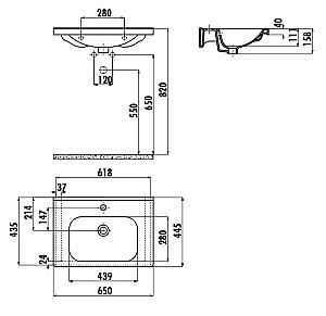 Lavoar baie Creavit Eksen 45x65 EK065.000
