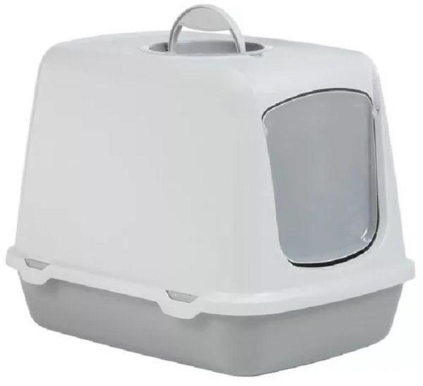 Litiera acoperita pentru pisici Beeztees OSCAR Grey/White