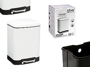 Cos de gunoi Five Ariane 6l metal alb
