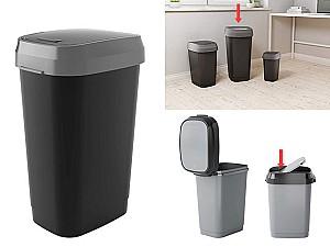 Cos de gunoi KIS cu capac batand 50l negru