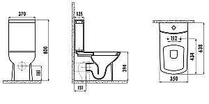 Vas WC Creavit Lara LR360.001/LR410/KC3541