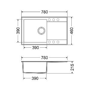 Chiuveta de bucatarie Milo Indygo IND.G.1KDO-A Graphite Rock