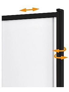 Paravan pentru cada New Trendy SENSI Black P-0045 85x150