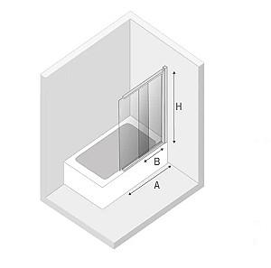 Paravan de dus New Trendy SENSI 100x150cm