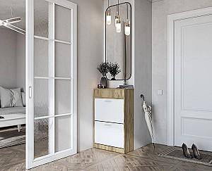 Dulap pentru incaltaminte MG-Plus Sydney Kraft Auriu/Alb