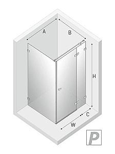 Cabina de dus New Trendy Avexa Gunmetal 90x90x200 1/R EXK-3356