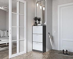 Dulap pentru incaltaminte MG-Plus Brisbane Grafit(Gri)/Alb