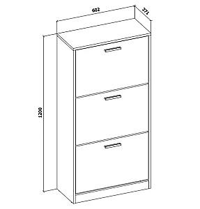 Dulap pentru incaltaminte MG-Plus Brisbane Kraft Auriu/Alb