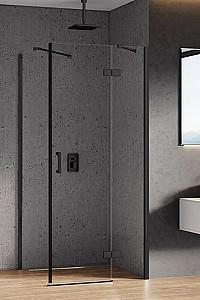 Cabina de dus New Trendy New Renoma Black L Quadrant 90x90x195 Hinged D-0203A/D-0111B