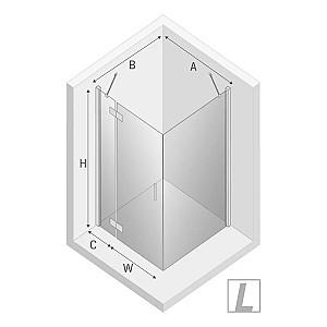 Cabina de dus New Trendy New Renoma L Quadrant 100x100x195 Hinged D-0115A/D-0085B