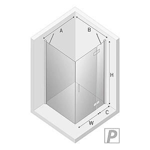 Cabina de dus New Trendy New Renoma R Quadrant 100x100x195 Hinged D-0116A/D-0085B