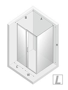 Cabina de dus New Trendy Prime White L Quadrant 120x90x200 Hinged D-0404A/D-0220B