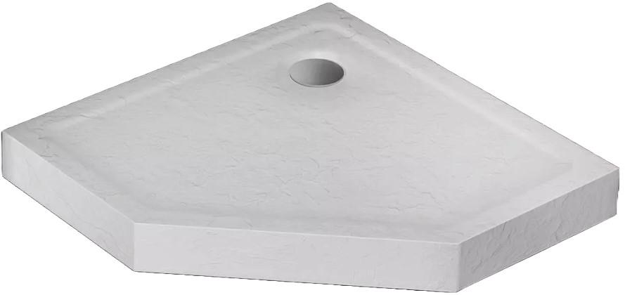 Cadita de dus New Trendy Mild Stone Pentagonal White B-0540