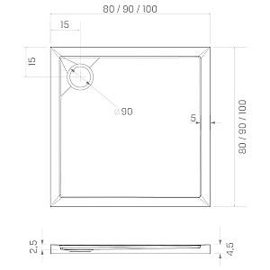 Cadita de dus New Trendy New Cantare Rectangular B-0422