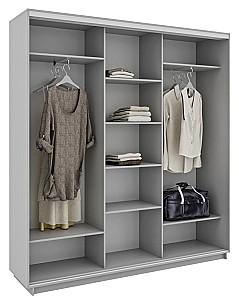 Dulap-cupe Confort-NV 220x45 cm (3 sablare / argint) Gri Grafit