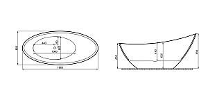 Cadă de baie Polimat Zoe 180x80 (13076)