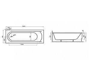 Cadă de baie Polimat Classic 1700x700 (suport inclus)