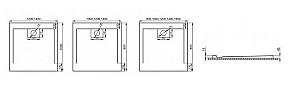 Cadita de dus Polimat VEGAR White 100x80x1.5×4.5