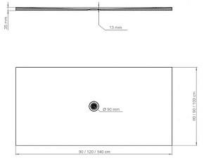 Cadita de dus Polimat FRESCO White 120x100x2.5