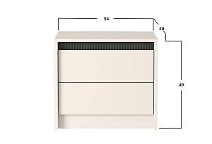 Noptiera Yasen Monako KOM2S Cașmir (Bej) / Elegant Gri Softtouch