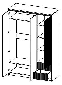 Set dormitor Yasen Monako Nr.1 Cașmir (Bej) / Elegant Gri Softtouch