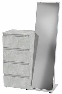 Comoda KompaniT Oglinda (Complect) Atelie Deschis (Gri)