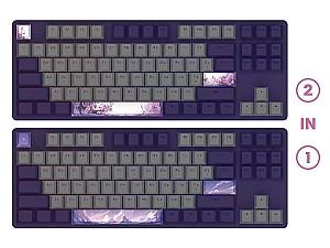 Tastatura gaming Dark Project One 87 Violet Horizons