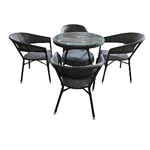 Set mobila de gradina Sonmez HOLA NOBIL Negru