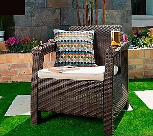 Set mobila de gradina Sonmez Ferrara Star Wengue (maro)
