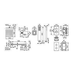 Set de duș FDESIGN FD1-TS08-7SET1-11