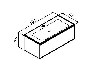Dulap sub lavoar Orka Urban 101 Black