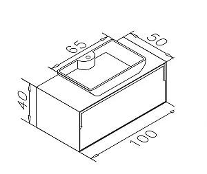 Dulap sub lavoar Orka Craft 100 Kompact laminat Ceviz