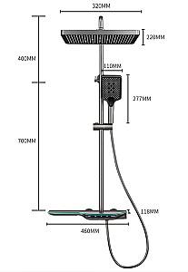 Set de duș ISink Gray (1305981)