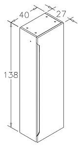 Dulap penal Orka Varna 40 Antracit matt (Gri)