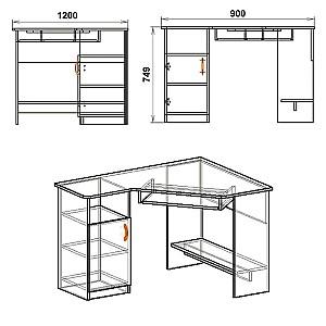 Masa de birou KompaniT CY-14 Nimfea Alba