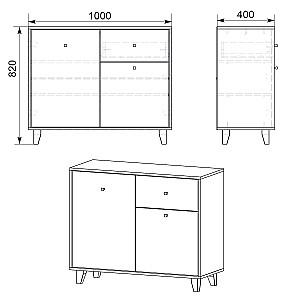 Comoda KompaniT 21 Atelie Deschis (Gri)