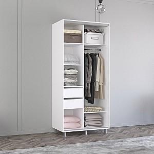 Dulap-cupe Mobildor Lux Aron 130 (2 oglinda) Alb