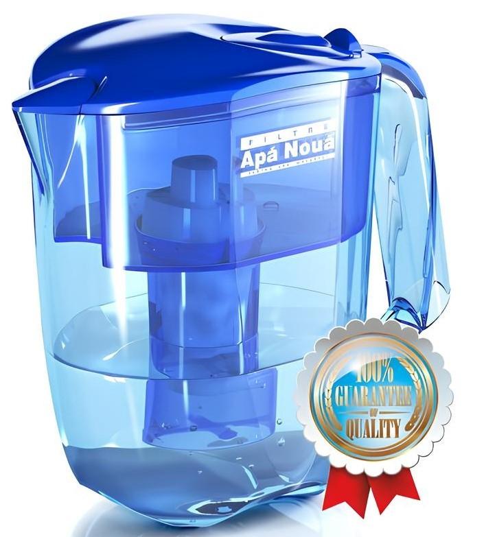Cană filtrantă pentru apă Apa Noua Silver albastru
