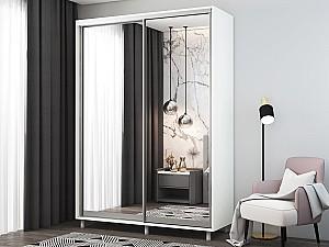 Dulap-cupe Mobildor Lux Aron-S 110 (2 oglinzi) Alb