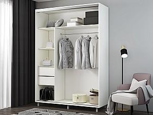 Dulap-cupe Mobildor Lux Aron-S 110 (2 oglinzi) Alb